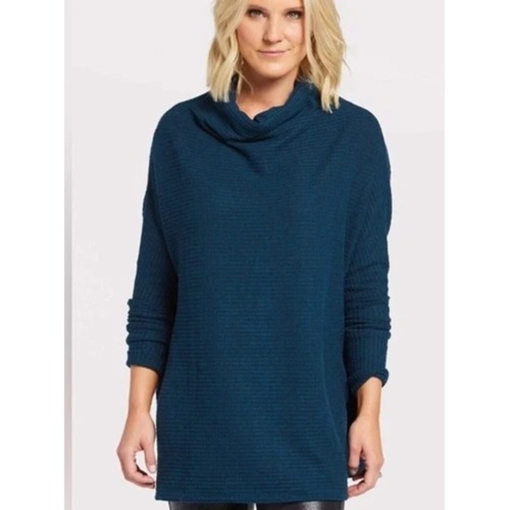 WE THE‎ FREE FREE PEOPLE green thermal Kitty Tunic Top oversized Women's S